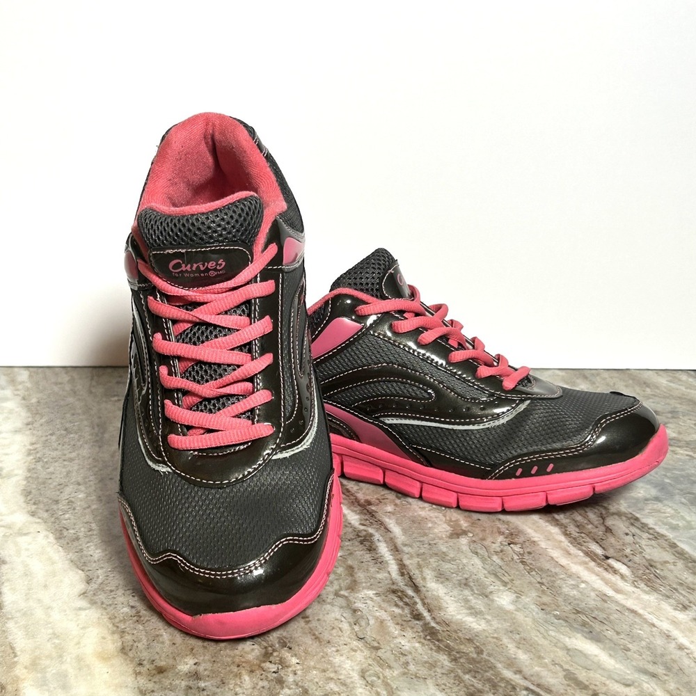 Curves for Women Pink And Gray Sneakers Size 10
